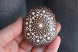 Painted Rock Brown, Mandala Stone, Hand Painted Rock Art, Meditation Stone, Bridal Gift