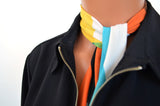 Women's Neck Tie Retro Colorblock Print Neck Tie Lightweight Layering Hair Tie Sash Belt Neck Bow - hisOpal Swimwear - 5