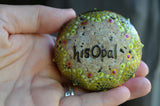 Copper Red Mandala, Hand Painted Stone, Mandala Stone, Mandala Paperweight