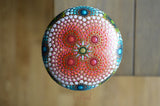 Copper Sun Mandala, Hand Painted Rock, Mandala Stone, Mandala Paperweight, Gift for Her