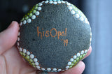 Copper Sun Mandala, Hand Painted Rock, Mandala Stone, Mandala Paperweight, Gift for Her