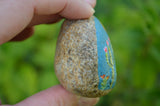 Painted Rock Desert, Cactus Rock, Turquoise Cactus Garden, Hand Painted Rock, Southwestern Decor