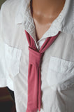 Necktie, Dusty Rose Lightweight Scarf, Neck Bow, Pink Hair Tie, Head Wrap, Summer Scarf