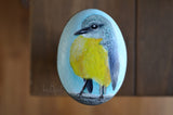 Eastern Yellow Robin Bird, Hand Painted Rock, Unique Gift, Bird Watcher Gift, Nature Lover Gift