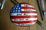 American Flag Art, Hand Painted Stone, Painted Rock, USA Art, Patriotic Art, USA Flag