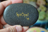 Valentine Painted Rock, Hand Painted Stone, Heart Art, hisOpal Rocks, gift for her
