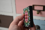 Mandala Canvas, Original Art, Painted Mini Canvas, 2.5 x 2.5 inch, hisOpal Art