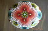 Painted Garden Stone, Mandala Stone, Hand Painted Rock, Garden Decor, Gardener's Gift