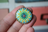 Set of Three, Cute Fridge Magnets, Painted Rock Magnets, Mini Mandala Magnets, Refrigerator Magnets