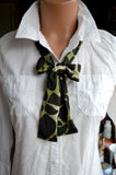 Womens Neck tie Giraffe Print Tie Animal Print Neck Bow Lightweight Scarf Hair Tie Ascot Tie