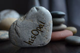 Painted Rock, Heart Shaped Rock, Valentine's Day Gift, Mandala Stone Heart, Boho Decor