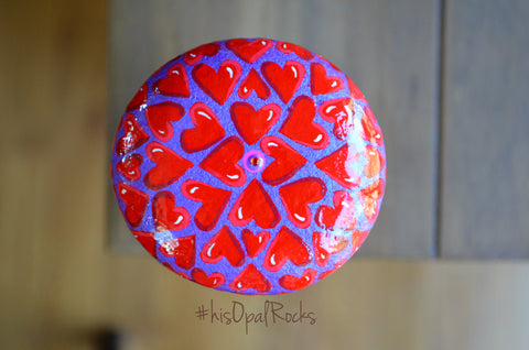 Prayer Rock, Heart Painted Stone, Hand Painted Rock, Decor Art, Meditation Stone, Painted Stone