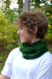 Infinity Scarf Hunter Green Lightweight Layering Fashion Accessories Women's Ascot Unisex - hisOpal Swimwear - 1