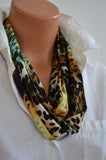 Leopard Print Infinity Scarf Lightweight Layering Fashion Piece Womens Ascot Neck Warmer - hisOpal Swimwear - 7