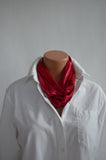 Metallic Ruby Red Infinity Scarf Lightweight Layering Womens Ascot Unisex Club Wear hisOpal - hisOpal Swimwear - 2