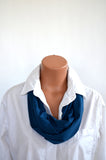 Long Teal Infinity Scarf Lightweight Layering Fashion Piece Womens Ascot - hisOpal Swimwear - 2