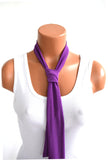 Light Purple Scarf Neck Tie Lightweight Layering Fashion Accessories Lavender Hair Bow Neck Bow - hisOpal Swimwear - 3