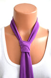 Light Purple Scarf Neck Tie Lightweight Layering Fashion Accessories Lavender Hair Bow Neck Bow - hisOpal Swimwear - 4