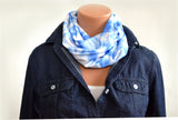 Infinity Scarf Short Blue Skies with White Clouds Lightweight Layering Fashion Accessories Women's Ascot Neck Warmer - hisOpal Swimwear - 4