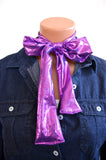 Metallic Hot Pink on Purple Scarf Women's Neck Tie Lightweight Layering Fashion Accessories - hisOpal Swimwear - 3