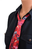 Women's Neck Tie Guns N Roses Print Lightweight Layering Fashion Accessories Hair Tie Sash Belt - hisOpal Swimwear - 1