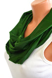 Infinity Scarf Hunter Green Lightweight Layering Fashion Accessories Women's Ascot Unisex - hisOpal Swimwear - 8