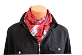 Short Infinity Scarf Guns and Roses Print Lightweight Layering Women's Ascot Neck Warmer hisOpal - hisOpal Swimwear - 3