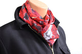 Short Infinity Scarf Guns and Roses Print Lightweight Layering Women's Ascot Neck Warmer hisOpal - hisOpal Swimwear - 4