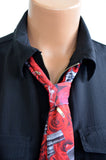 Women's Neck Tie Guns N Roses Print Lightweight Layering Fashion Accessories Hair Tie Sash Belt - hisOpal Swimwear - 2