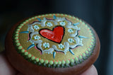 Simple "I love you" hand painted stone, heart stone, gift for her, painted rock