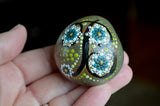 Painted Rock Initial B, Hand Painted Rock Art, office gift, initial B paperweight, mandala stone