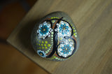 Painted Rock Initial B, Hand Painted Rock Art, office gift, initial B paperweight, mandala stone