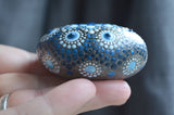 Hand Painted Rock, Mandala Stone, Blue Mandala, Wedding Gift, Something Blue, Boy Baby Shower