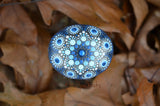 Hand Painted Rock, Mandala Stone, Blue Mandala, Wedding Gift, Something Blue, Boy Baby Shower