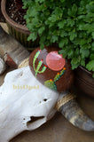 Painted Rock Desert, Large Cactus Rock, Cactus Garden, Hand Painted Rock, Southwestern