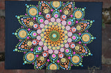 Unique Painted Canvas, Nursery Decor Baby Shower Gift, Mandala Painting, 7x5 Canvas