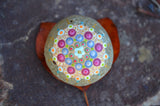 Painted Rock, Prayer Rock, Small Round Mandala, Jewel Drop Mandala, Hand Painted Rock, Gift Art