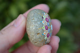 Painted Rock, Prayer Rock, Small Round Mandala, Jewel Drop Mandala, Hand Painted Rock, Gift Art