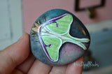 Small Painted Stone, Luna Moth, Housewarming Gift, Painted Rock Gift, Hand Painted Rock