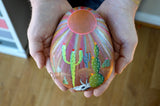 Painted Rock Desert, Cactus Rock, Cactus Garden, Hand Painted Rock, Southwestern Patio Decor