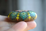 Small Mandala Stone, Hand Painted Rock, Mini Mandala, hisOpal Rocks, Gift for Her