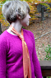 Metallic Orange Scarf Women's Neck Tie Lightweight Layering Fashion Accessories - hisOpal Swimwear - 2