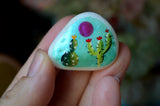 Painted Cactus Rock, Cactus Art, Hand Painted Rock, Southwestern Decor, Cactus Decor