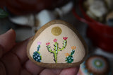 Painted Cactus Rock, Desktop Decor, Cactus Art, Hand Painted Rock, Southwestern