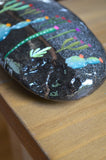 Painted Rock Desert, Cactus Rock, Hand Painted Rock, Southwestern, Night Sky