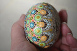 Large Mandala Stone, Nursery Decor Blue, Baby Shower Gift, Housewarming Gift, Painted Rock