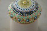 Large Mandala Stone, Nursery Decor Blue, Baby Shower Gift, Housewarming Gift, Painted Rock