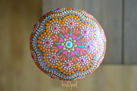 Mandala Stone, New Mommy Gift, Baby Shower, Hand Painted Rock, Mandala Decor