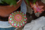 Moroccan Decor, Mandala Stone, Pastel Boho Decor, Housewarming Gift, Painted Rock Gift