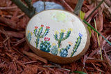 Painted Cactus Rock, Desktop Decor, Cactus Art, Hand Painted Rock Art, Southwestern Decor